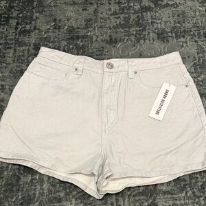 BDG Women's Light Gray Pearl Sparkle Jean Shorts NEW